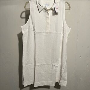 Vineyard Vines White Sleeveless Polo Blouse